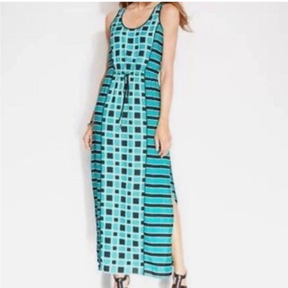 Michael Kors Dark Black & Green Checkered & Striped dress Size PL NWOT - Picture 10 of 10